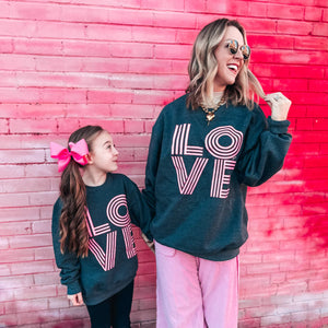 Retro LOVE Graphic Sweatshirt