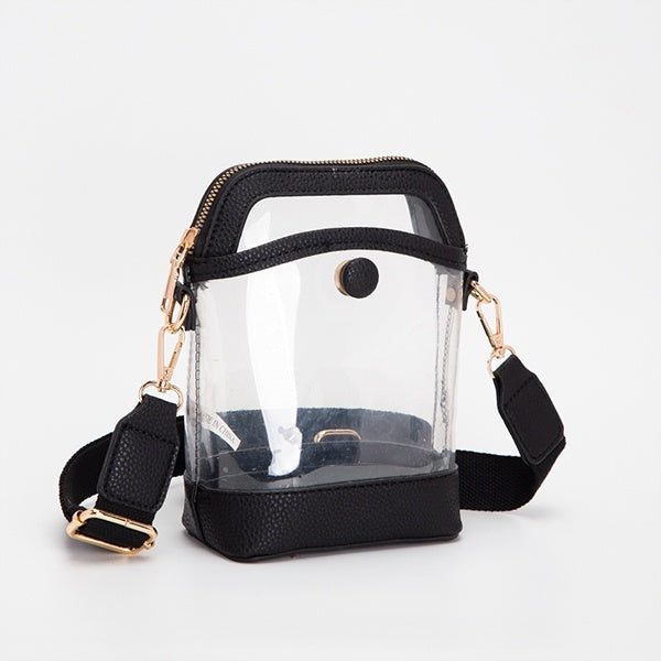 Button Clear Game Day Crossbody Bag