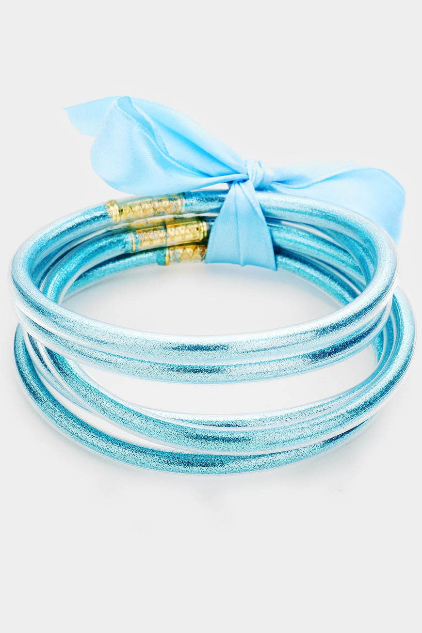 Glitter Gel Tube Bangle Bracelet