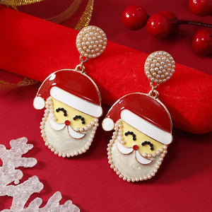 Santa Metal Drop Earrings