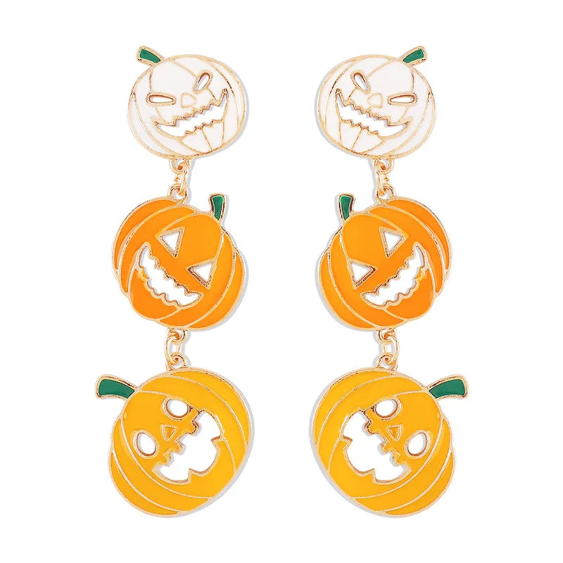 Jack-O-Lantern Dangle Earrings