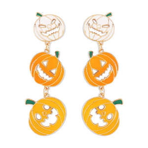 Jack-O-Lantern Dangle Earrings