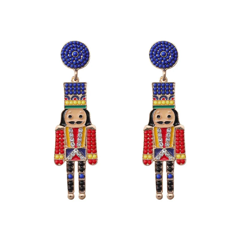 Blue Nutcracker Earrings