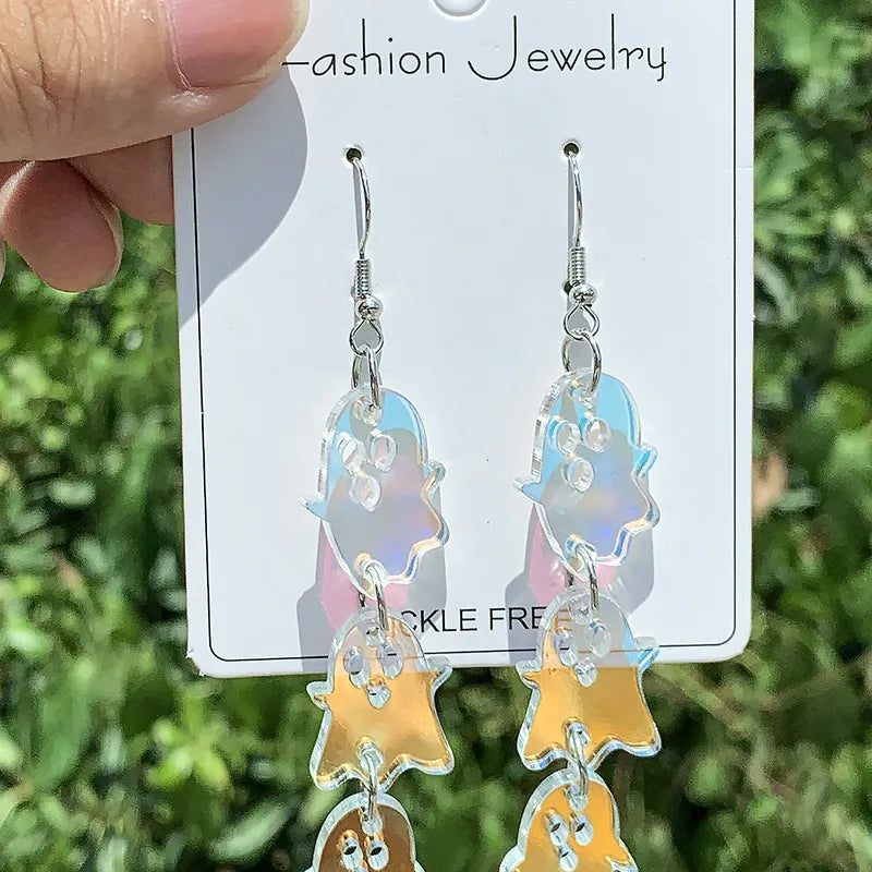Acrylic Ghost Drop Earrings