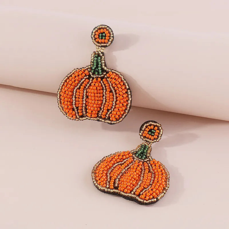 Pumpkin Seed Bead Earrings