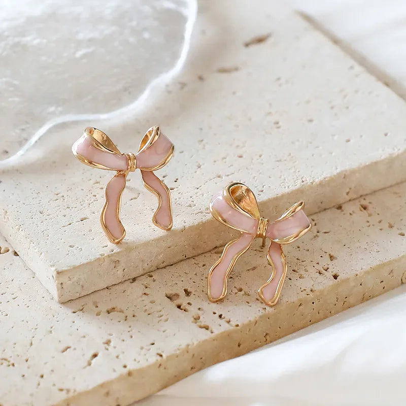 Wavy Bow Earrings