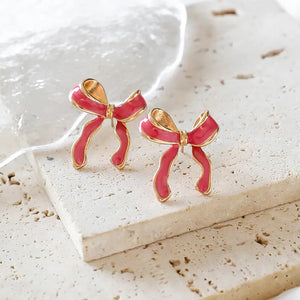 Wavy Bow Earrings