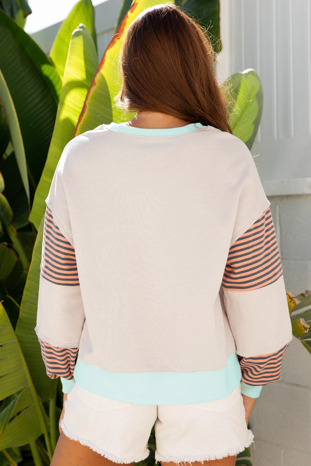 Casual Colorblock Long Sleeve Sweatshirt Top