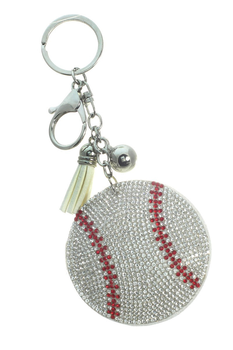 Puff Rhinestone Keychain