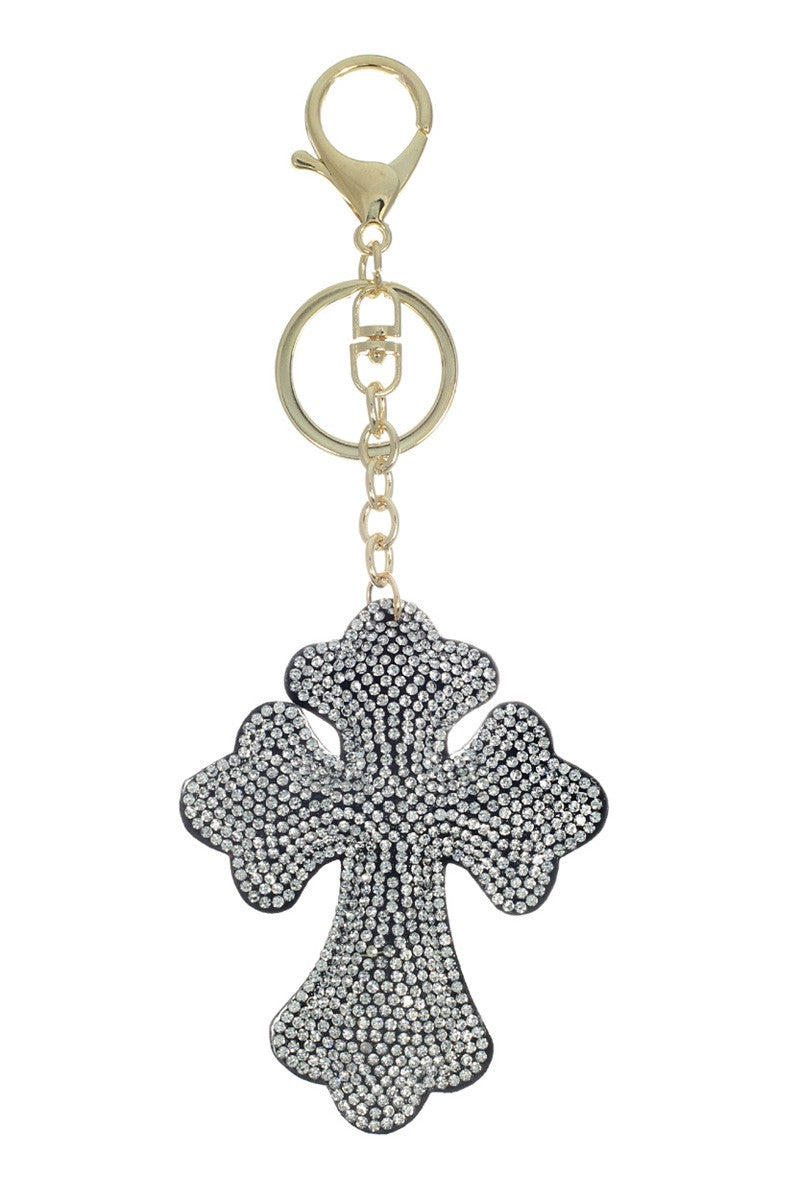 Puff Rhinestone Keychain