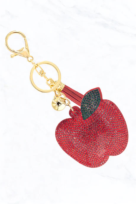 Puff Rhinestone Keychain