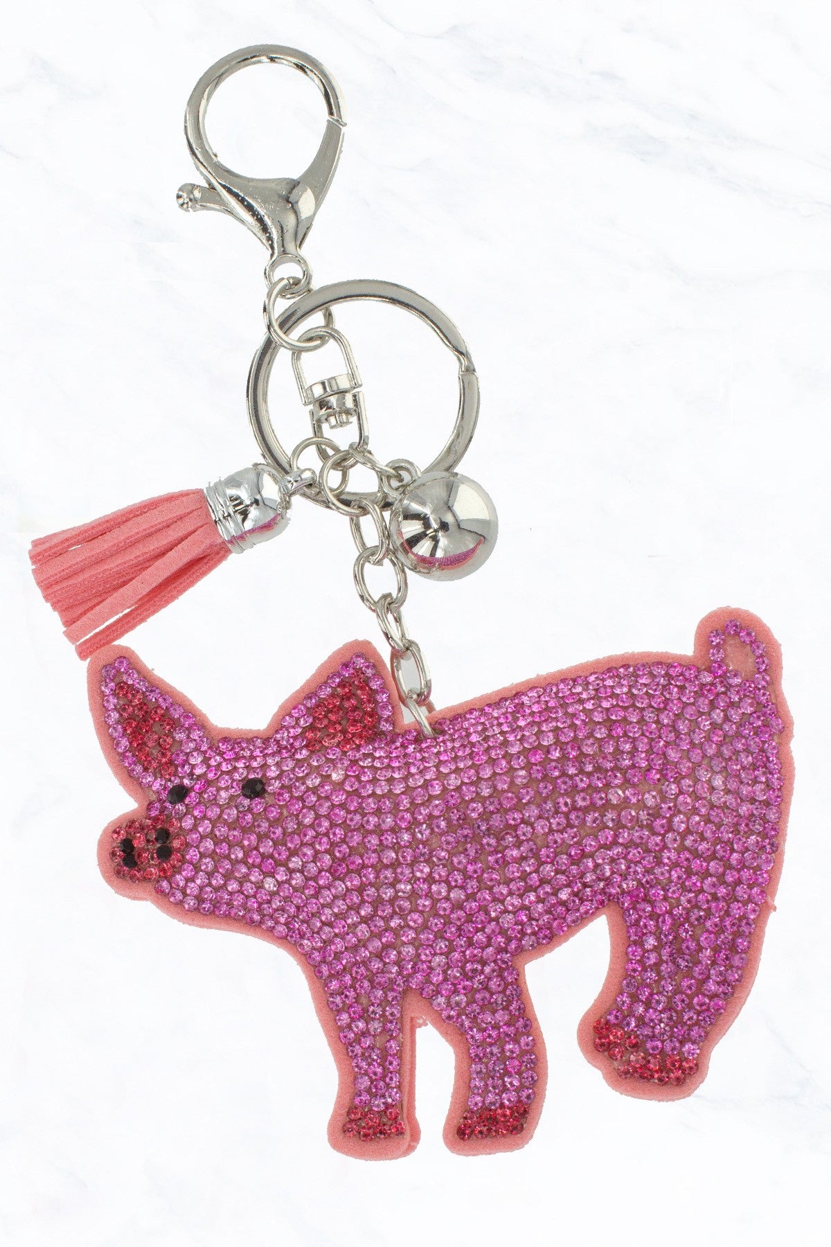 Puff Rhinestone Keychain
