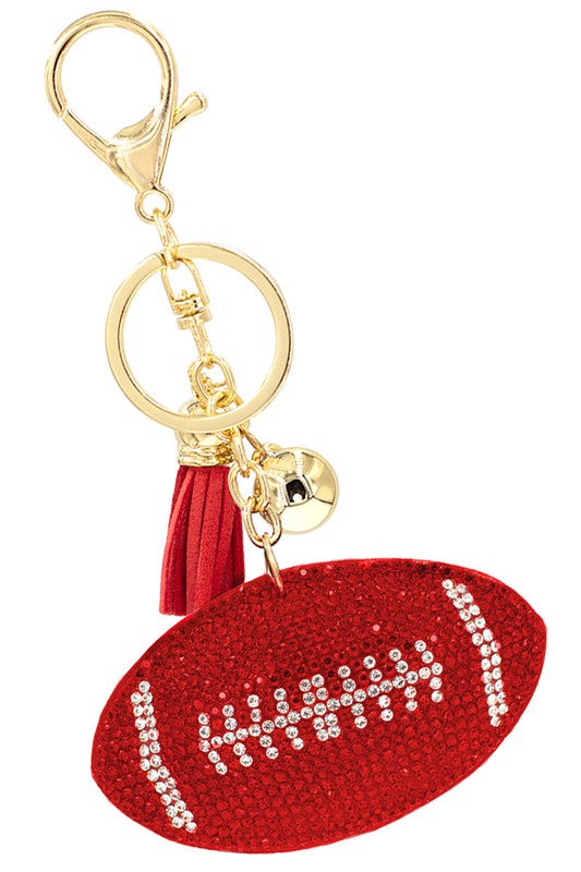 Puff Rhinestone Keychain