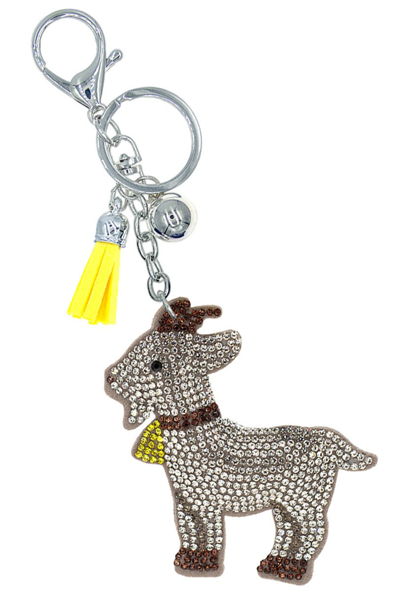 Puff Rhinestone Keychain