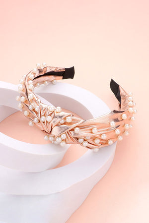 Shiny Pearl Knot Headband
