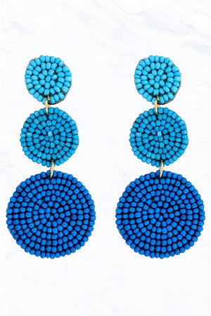 Seed Bead Circle Dangle Earring