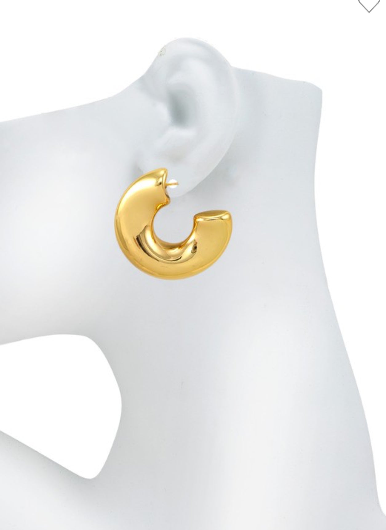 Gold Dipped Crooked Hoop Earring