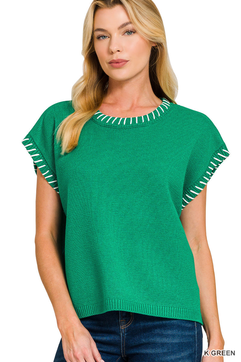 Zenana Stitch Detail Sweater