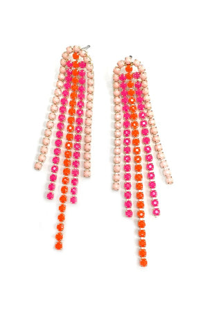 Crystal Multi Color Drop Earring