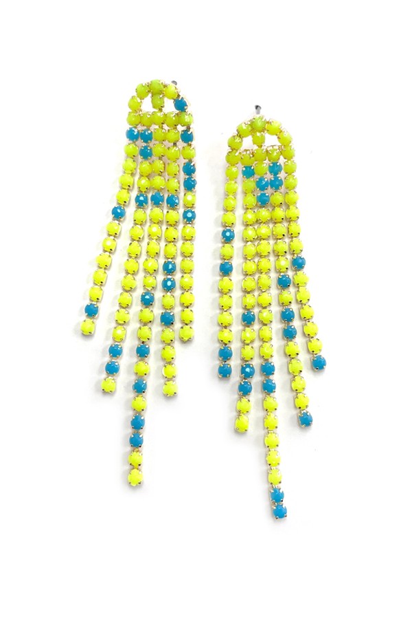 Crystal Multi Color Drop Earring