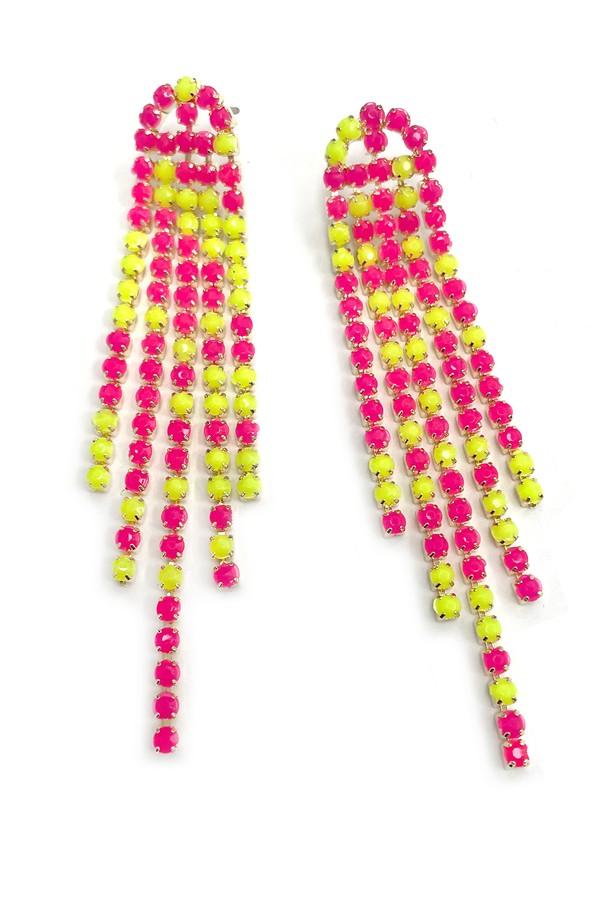 Crystal Multi Color Drop Earring