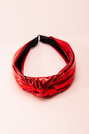 Metallic Front Knot Headband