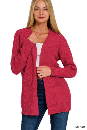 Zenana Melange Sweater Cardigan