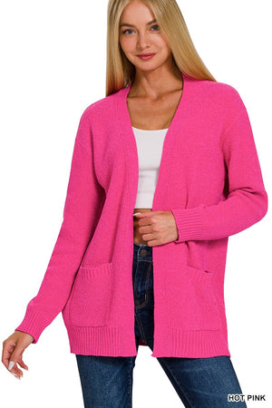 Zenana Melange Sweater Cardigan