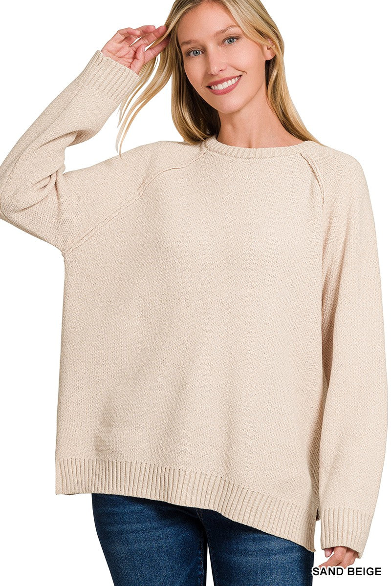 Zenana Chenille Raglan Sweater