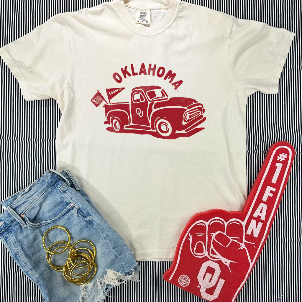 OU Vintage Truck Comfort Colors Graphic Tee by Calamity Jane's Apparel