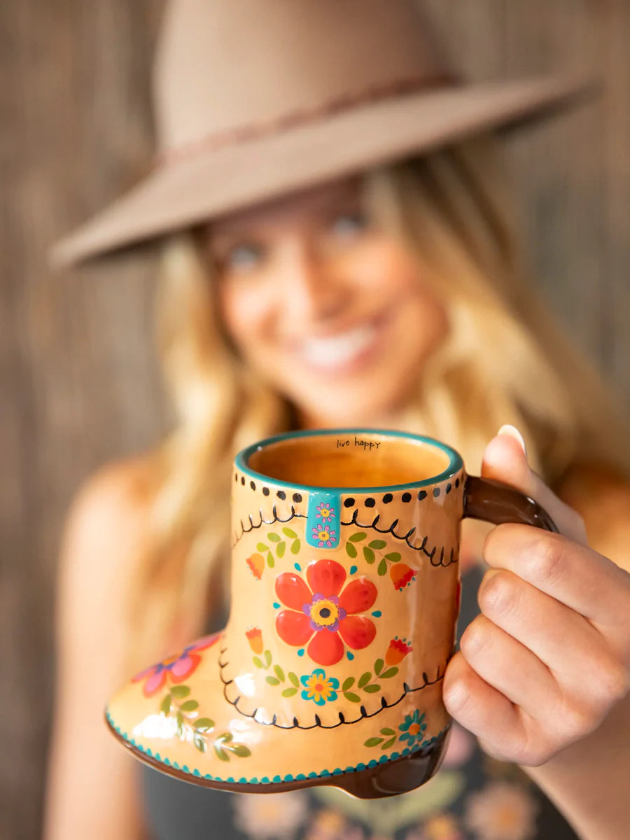 Folk Art Coffee Mug - Betty the Boot by Natural Life