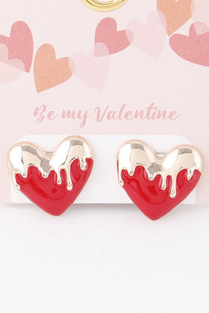 Drip Heart Earring