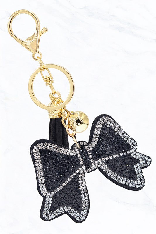 Puff Rhinestone Keychain