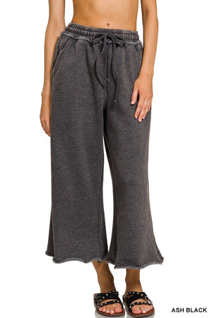 Acid Wash Palazzo Pants