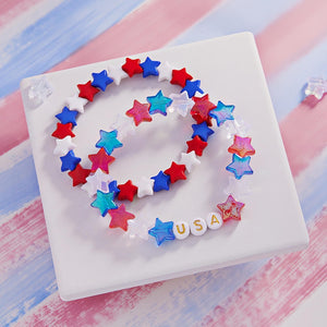 USA Acrylic Bracelet Set