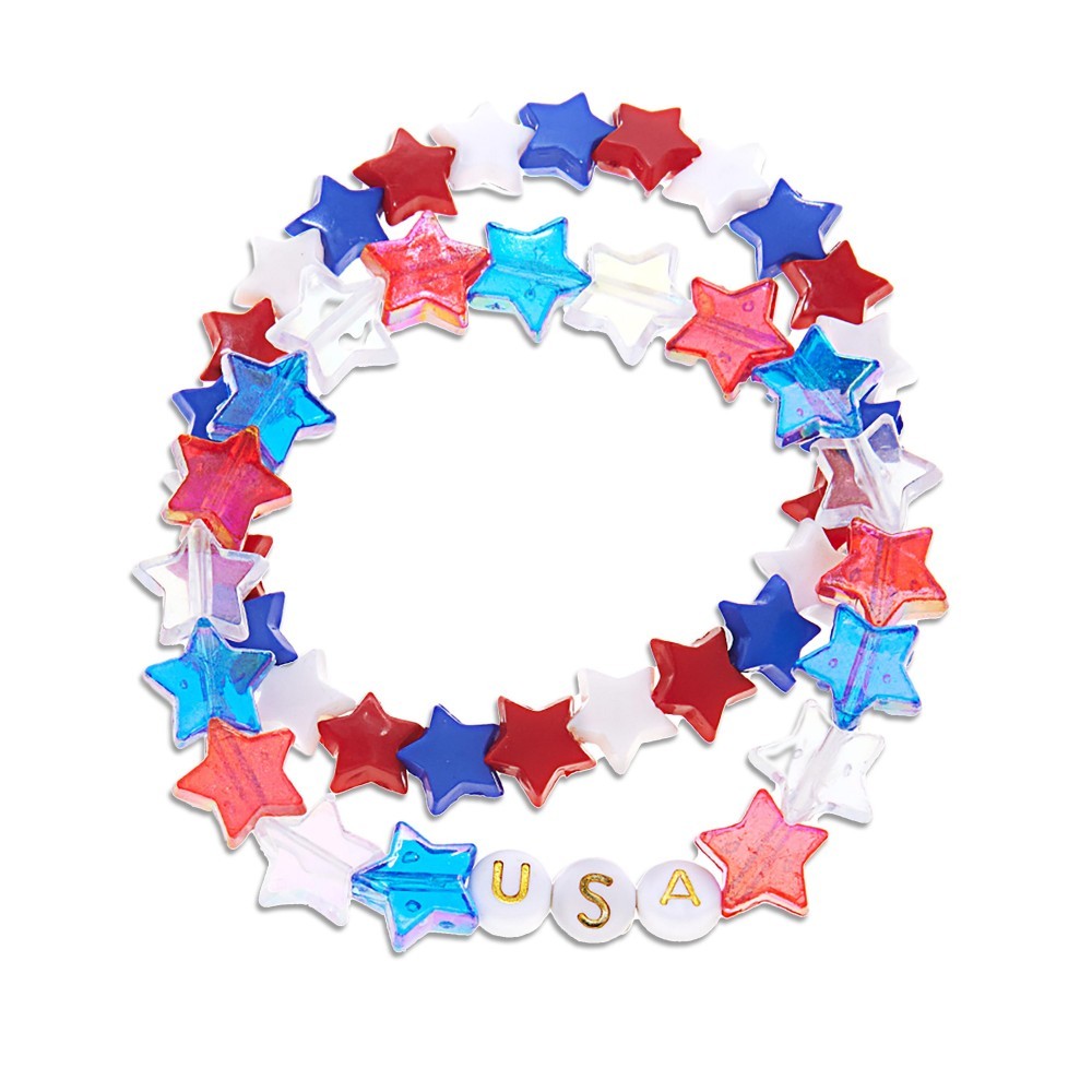 USA Acrylic Bracelet Set