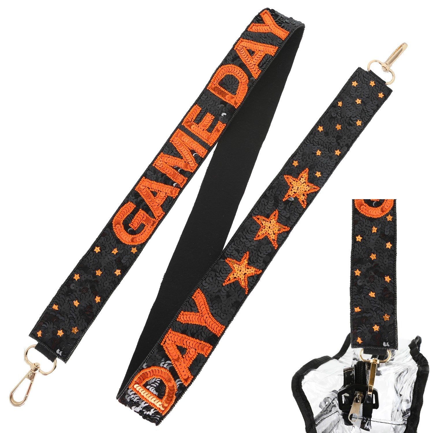 Sequin Game Day Bag Strap