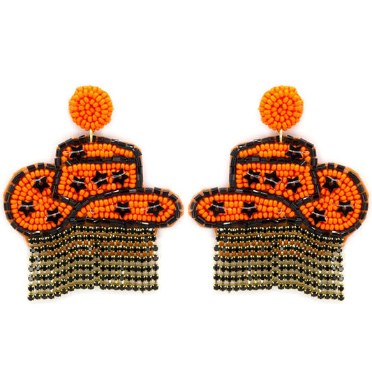 Cowgirl Fringe Game Day Earrings