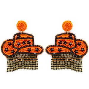 Cowgirl Fringe Game Day Earrings