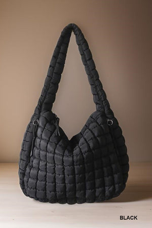 Oversized Quilted Carryall Crossbody Bag