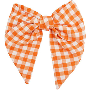 Checkered Ribbon Hair Bow