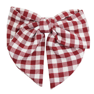 Checkered Ribbon Hair Bow