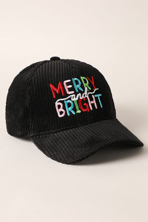 Merry and Bright Christmas Cap