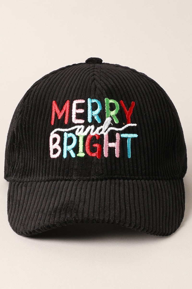 Merry and Bright Christmas Cap