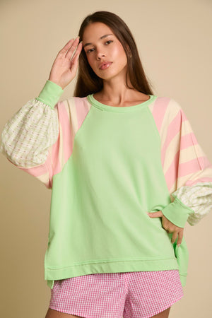 Caroline Constrast Sleeve Sweatshirt