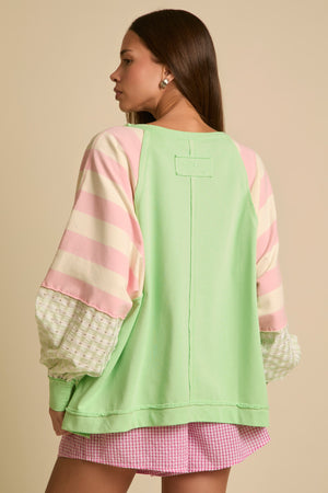 Caroline Constrast Sleeve Sweatshirt