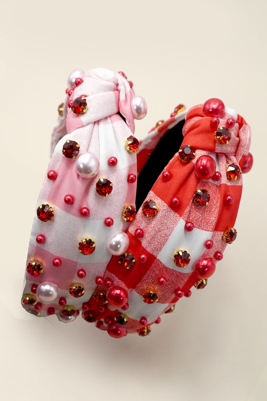 Plaid Beaded Headbands