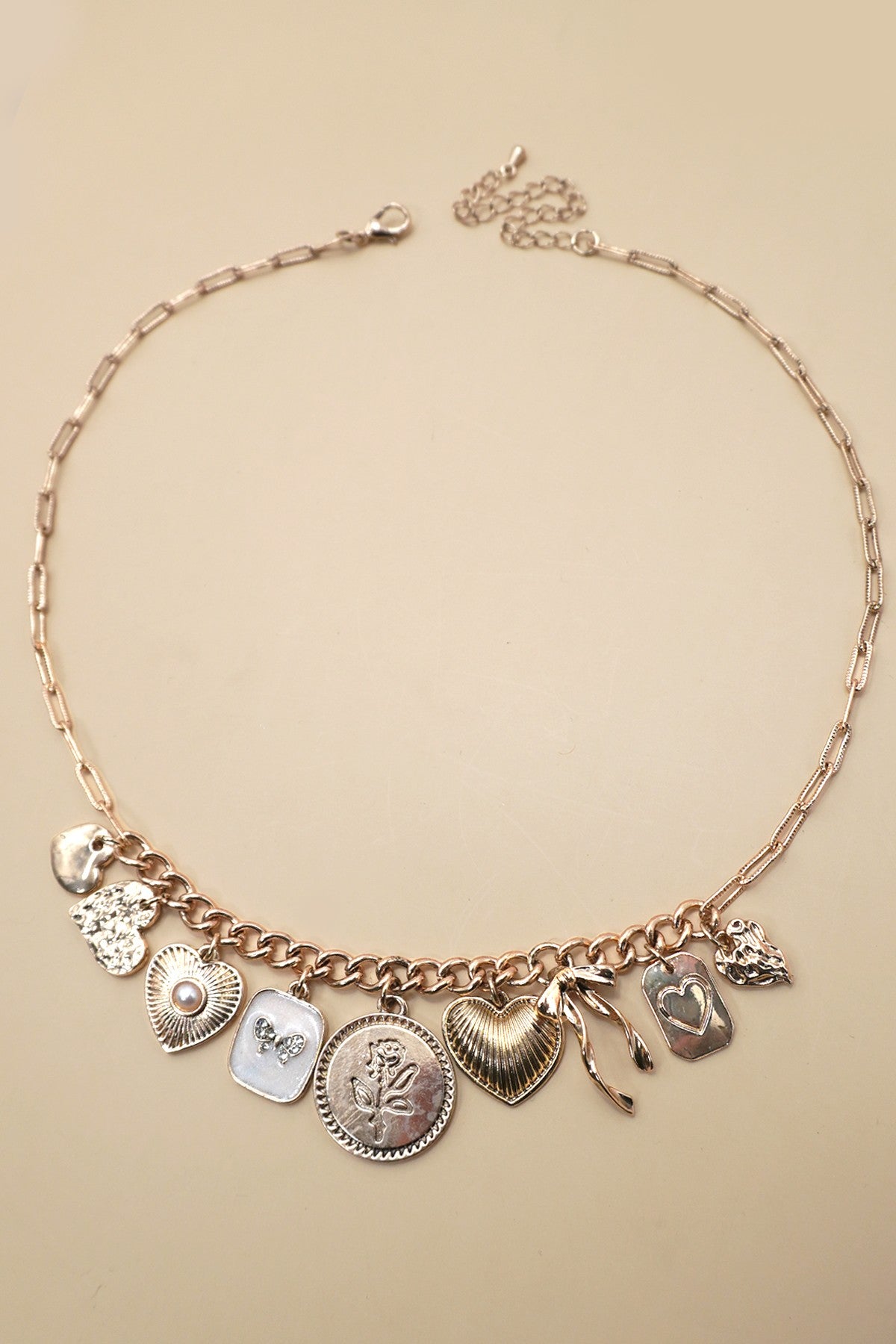 Pearl Heart Charm Necklace