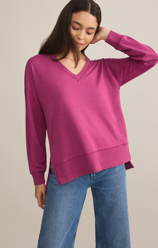 Z Supply New Fall Modern V-Neck Weekender Long Sleeve Top