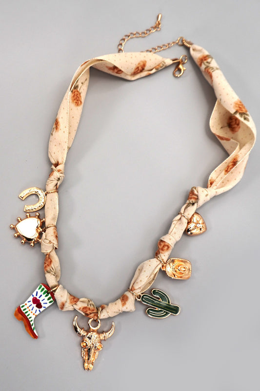 Bohemian Western Scarf Necklace